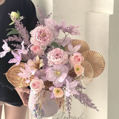 Purple theme Cny flower box